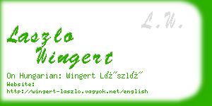 laszlo wingert business card